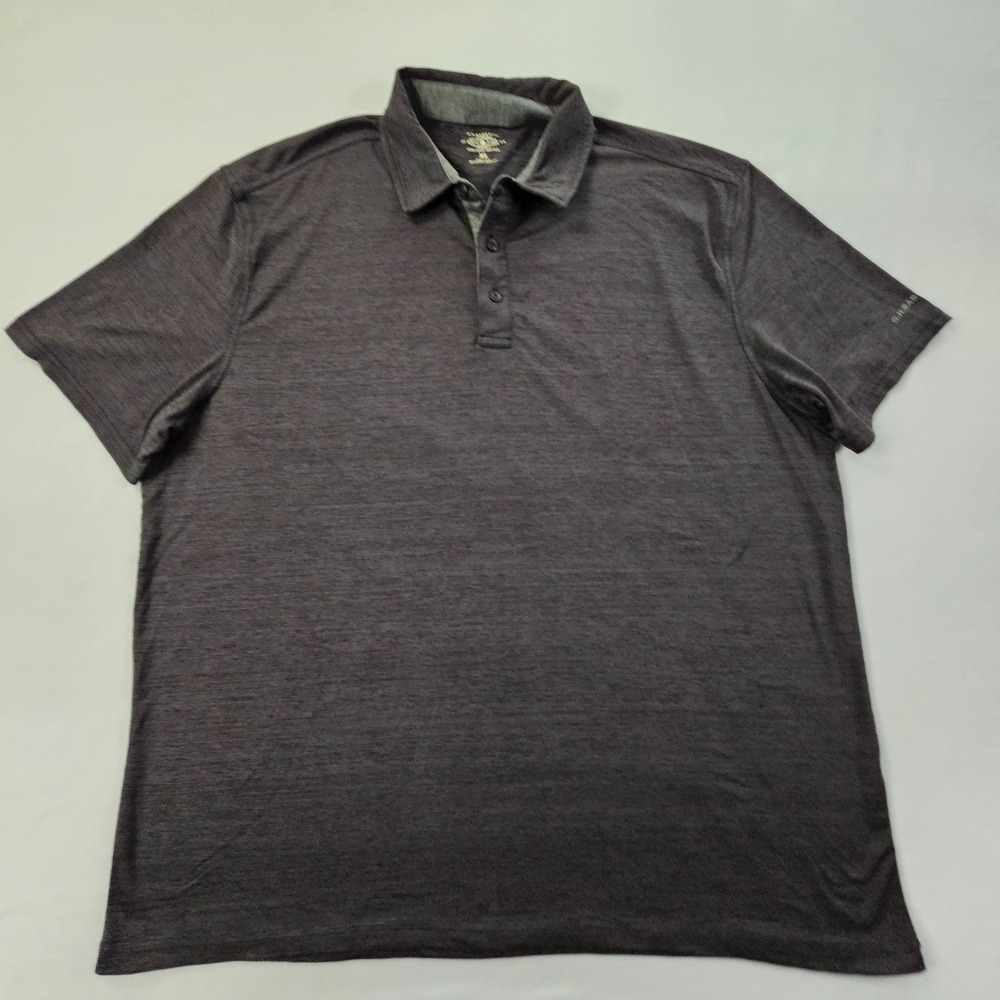 GH Bass For Hard Service Gray Short Sleeve Performance P0lo Shirt Men's XL